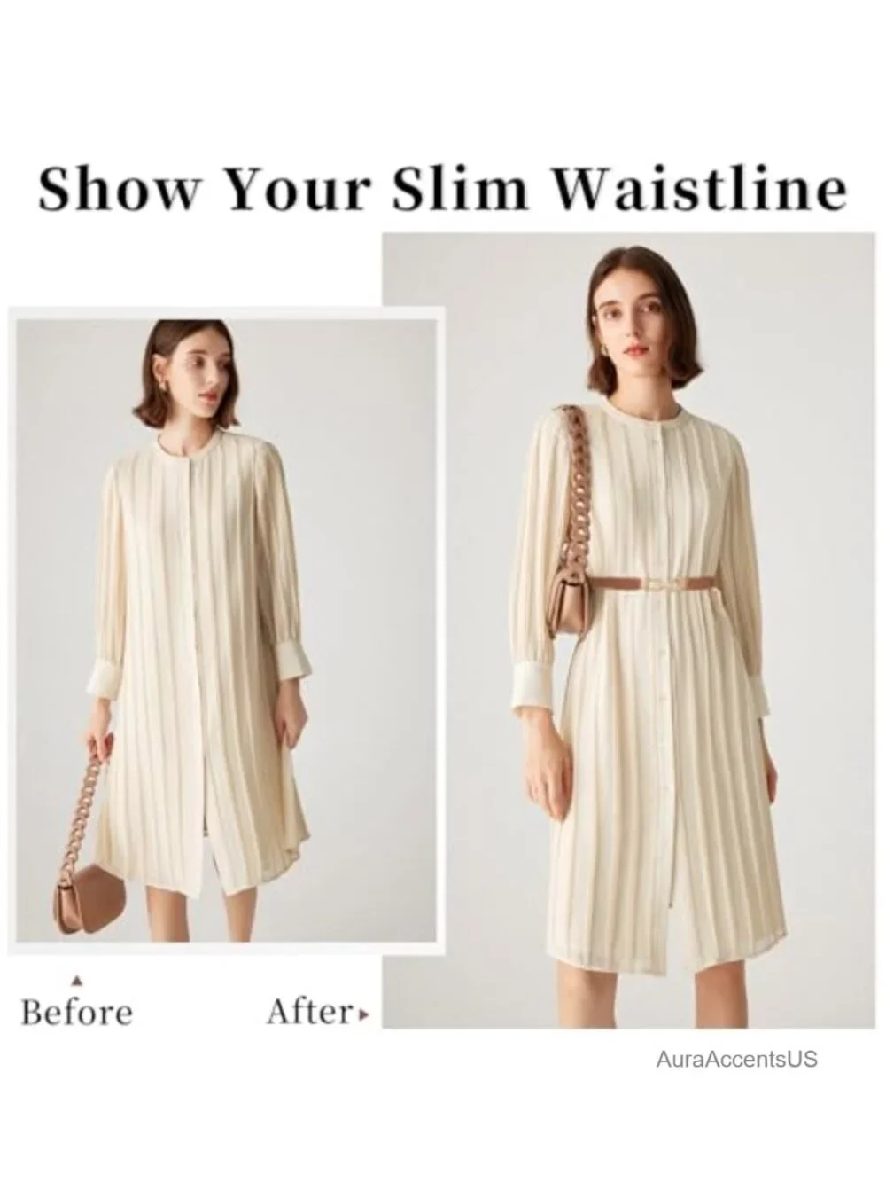 Skinny Elastic Belt with Gold Buckle Stretch Waist Belt